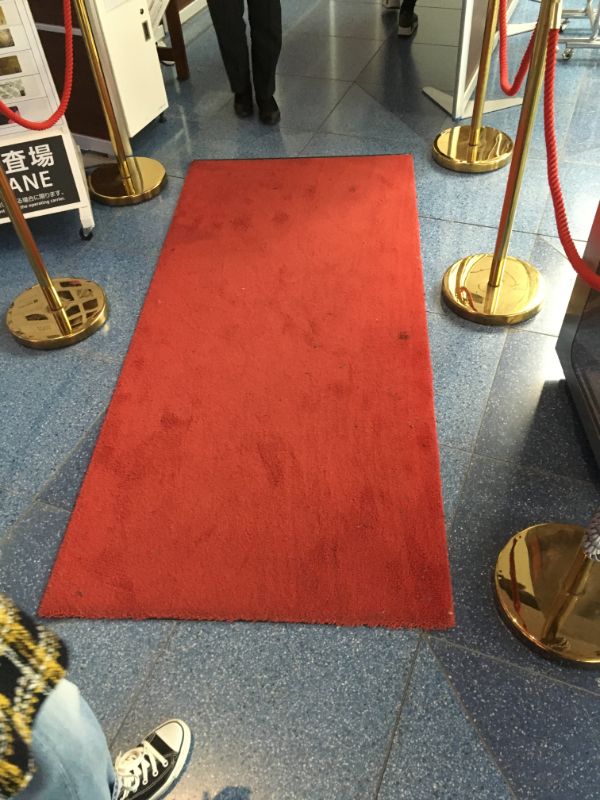 羽田空港の優先保安検査場の絨毯